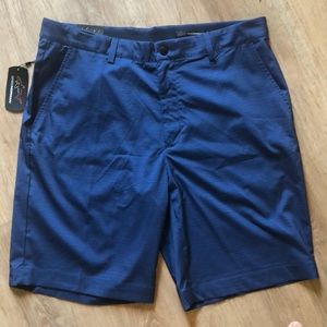 Greg Norman Performance Fabric Blue Golf Shorts 36